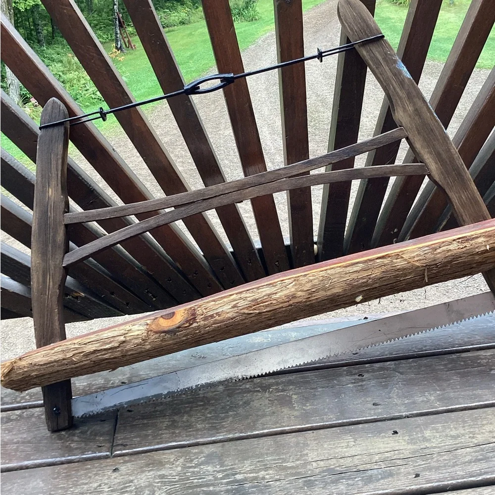 🪚 OOAK Vintage SAW 🪚 LOG Shelf Rustic LUMBERJACK
